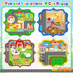 Kids Car Playmat, Kids Rug for Playroom Car Mat Town City Road Traffic Rugs, Play Mat for Floor, Extra Large Boys Kid Car Track Play Rug (Style SIX, 59X 39.4 INCH)