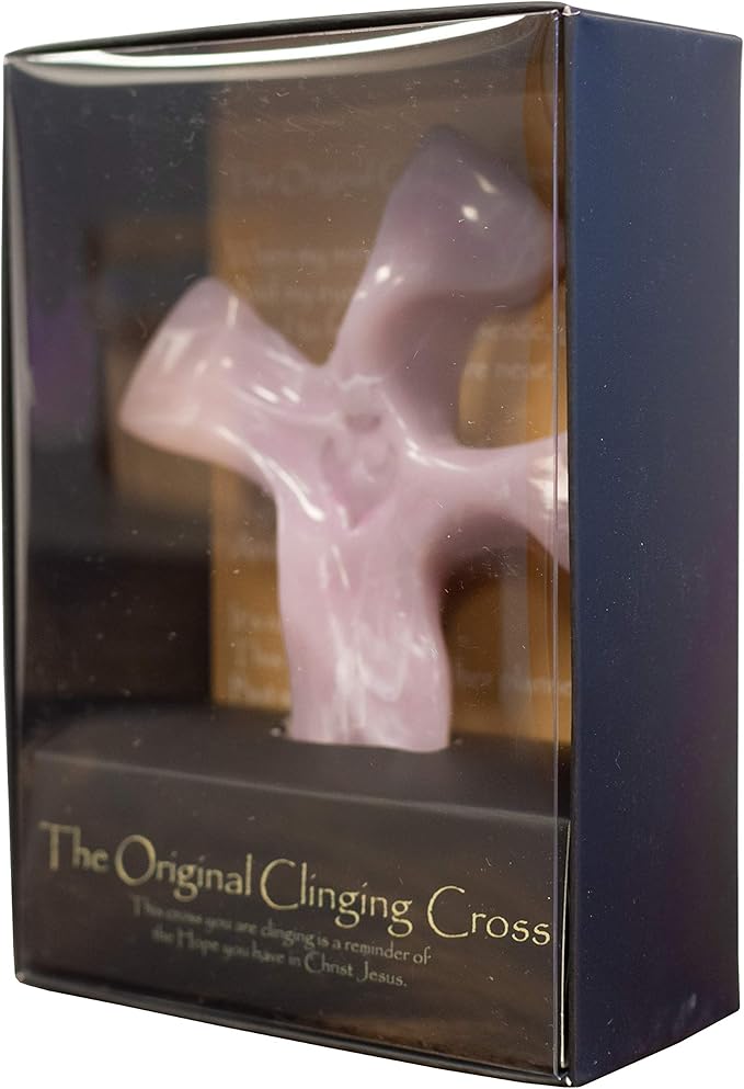 4" Original Clinging Cross | New Spring Color! | Beautiful Light Vervain Purple | By Not So Plain Jane | Christian Home Goods