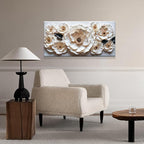 Canvas Art Wall Decor Modern Minimalist Flower Wall Decor Paintings White Flower Art Prints Floral Wall Art Pictures For Bedroom Kitchen Office Decoration 20" × 40"