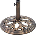 Giantex 18" Round Umbrella Base Stand 23Lbs Cast Iron Market Patio Outdoor Deck Porch Lawn Garden Heavy Duty Patio Umbrella Base Stand