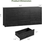 GarveeHome 9 Drawer Dresser for Bedroom, Wide Modern Chest of Drawers, Large Wood Dresser Wooden Storage Organizer for Living Room, Hallway Entryway