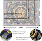 Accnicc Sun and Moon Tapestry Psychedelic Floral Plant Tapestries for Bedroom Aesthetic Hippie Boho Flower Tapestry Wall Hanging for Dorm Living Room (48'' × 36'')