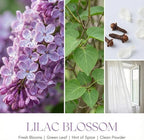 HomeLights Scented Candles | Large Jar 34 Oz Natural Soy Candle | 130 hrs Long-Lasting with 3 Wicks | Bohemian Natural for Home Decor | Gifts for Mom & Women, Lilac Blossom