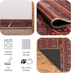 Keen Home Design 6x9 Rug - Machine Washable Area Rug with Non-Slip Backing, Ideal for Living Room, Dining Room, Bedroom - Vintage, Easy Clean, Durable, Low Pile Rug - (6' x 9')
