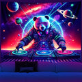 NYZE Astronaut Space Tapestry for Bedroom, Glow in the Dark Room Decor Wall Tapestries, Cool Galaxy Planet Wall Hanging, Wall Hanging for Men Guys Gamer Room Dorm Living Room 79x59 in