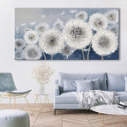 Pogusmavi Wall Decor Living Room - Wall-Art for Living Room, Canvas Art/Pictures for Bedroom | Blue Dandelion 24x48 inches Large Wall Art