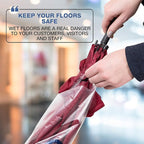 Umbrella Bag Wrapper Station with Sign Frame - Wrap Umbrellas for Rain - Be Safe, Wrap it up! - 100 Long Bags Included