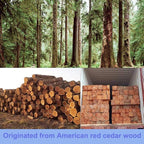 Cedar Blocks for Clothes Storage, Hang Ups 10pcs Cedar Balls 20pcs and Chip Bags 2pcs for Closet Storage Totally 32PCs