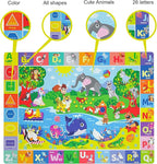 Baby Play Mat for Floor, Non-Slip Playmat for Toddlers & Infants, Extra Thick Large Padded Educational ABC Kids Rug for Crawling & Playing Super Soft Plush Surface to Keep Safe (40"x60")