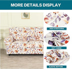 KRFOONN 4 Piece Printed Sofa Couch Cover for 3 Cushion Couches Stretch Sofa Slipcovers with 3 Separate Seat Cushion Covers Washable Furniture Protector with Elastic Bottom (Sofa, 53)