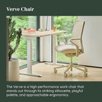 Branch Verve Chair - High Performance Executive Office Chair with Contoured Back and Adjustable Lumbar Support - High Density Foam Cushion and 3D Knit Back - Fits 5' to 6', Up to 275 lbs, Coral