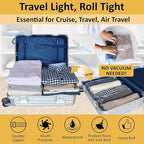 Compression Bags for Travel - Travel Essentials - 12 Pack Space Saver Bags - No Vacuum Needed - Compression Packing Bags for Cruise Accessories