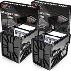 BCW Magazine Document & Comic Book Storage Bins | Durable Magazine Bin | Magazine Storage Box for Sorting and Organizing | Heavy Duty & Stackable Plastic - Fits all Comics (2 Pack)