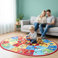 Furnish my Place 745 ABC with Animal ABC Area Rug for Kids | Educational Alphabet | Animals Children Rug | Contemporary Design | Multicolor (7'10"x11' Oval)