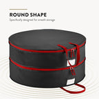 ZOBER Christmas Wreath Storage Container 36 Inch - Wreath Bag Fits 2 Wreaths Box - 600D Oxford Fabric - Interior Compartment for Storing Garlands, Wreaths Storage Bag W Strong Durable Handles - Black