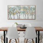 Framed Wall Art Decor Canvas Print Green Embellishments Plant Forest Abstract Tree Painting Picture Artwork Framed Wall Decor For Living Room Bedroom Living Room And Apartment 20x40 Inch