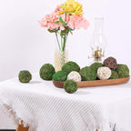 Patelai 72 Pcs Wicker Rattan Balls Decorative Balls for Vase Centerpiece Bowls Orbs Filler for Spring Summer Craft Home Decor, 4 Sizes(White, Beige, Brown)