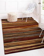 Unique Loom Barista Collection Area Rug - Icatu (6' 1" x 9' Rectangle, Beige/Brown)