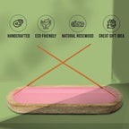 Hand Painted Pink Incense Holder-Incense Burner/Ash Catcher/Handmade Wooden Insence Tray – Modern Gift Home/Room/Kitchen Décor Size 11x4x1.2 Inches