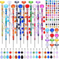 VICTLOV Crystal Suncatcher Making Kit, 273 Pieces with Beads, Snowflakes, Butterflies, Glass Balls for Garden Decoration, DIY Outdoor Hanging Ornaments (453Pcs Diamond+Ball+Pendant D)
