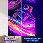 NYZE Astronaut Space Tapestry for Bedroom, Glow in the Dark Room Decor Wall Tapestries, Cool Galaxy Planet Wall Hanging, Wall Hanging for Men Guys Gamer Room Dorm Living Room 44in×60in