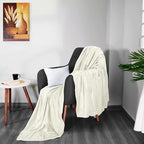 Utopia Bedding Fleece Blanket King Size Ivory 300GSM Luxury Fuzzy Soft Anti-Static Microfiber Bed Blanket (90x102 Inch)