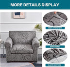 KRFOONN 2 Piece Chair Covers Printed Sofa Covers Couch Covers Washable Armchair Sofa Couch Slipcover Furniture Protector with Elastic Bottom for Living Room (Armchair, 25), Small