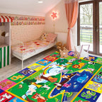 ABC Kids Rug 9'8" x 6'5", Kids Rugs for Playroom Classroom Carpet with Anti-Slip Back, Educational Preschool Rugs with ABC Animals, Extra Large Thick (9'8" x 6'5", Style 7)