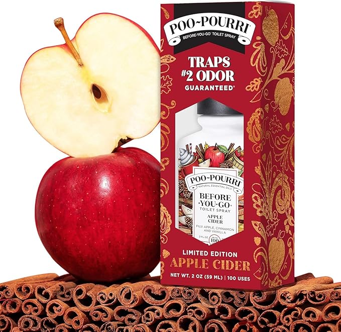 Poo-Pourri Before You Go Toilet Spray Apple Cider, 2 Ounce Bottles 2 Pack