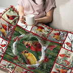 Bird Blanket for Boys Girls Christmas Red Birds Gifts Throw Blanket Cozy Plush Flannel Fleece Blankets for Bed Sofa Decor 50"x60"