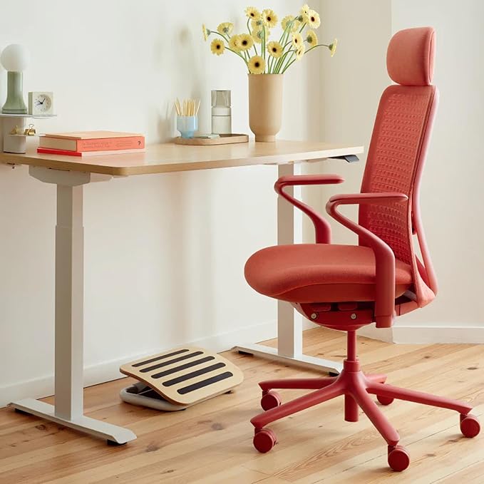 Branch Verve Chair - High Performance Executive Office Chair with Contoured Back and Adjustable Lumbar Support - High Density Foam Cushion and 3D Knit Back - Fits 5' to 6', Up to 275 lbs, Coral