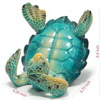 Hodao Sea Turtle Figurines Decoration Turtle Cell Phone Stand Holder for Home Office Desk Summer Ocean Style Phone Holder Decor for Beach Table Statues Gifts for Friends (Blue-Turtle)