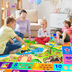 Kids Rug for Playroom, Soft & Non-Slip Educational Rug with ABC, Zoo Animals, Numbers, Floor Play Mat for Kid, Preschool Classroom Rugs Playmat for Toddler Nursery Kids (59X39.4 inch, Zoo)