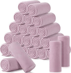 Shimeyao 24 Packs Fleece Throw Blanket Soft Warm Lightweight Fleece Blanket Cozy Throw Bulk for Home Bed Couch Sofa Office Wedding Gifts Suitable for Seasons, 50 x 60 Inches(Light Purple)