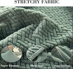 Sofa Covers Couch Covers for Sofa Pet Friendly Couch Cushion Covers Universal Sofa Covers Washable Stretch Slipcovers for Sectional Sofa (Texture Green,Back Cover L)