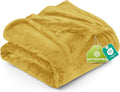 Utopia Bedding Fleece Blanket King Size Gold 300GSM Luxury Fuzzy Soft Anti-Static Microfiber Bed Blanket (90x102 Inch)