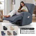 VANSOFY Oversized Recliner Chair Covers, 4-Pieces Stretch Recliner Cover Jacquard Soft Reclining Chair Slipcover Furniture Protector with Elastic Bottom for Lazy Boy Recliner(Gray)