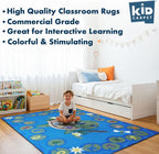KIDCARPET.COM Turtle Pond Circle Time Rug 7'6"x 12' Rectangle, Educational Classroom Rug, Kids Learning Play Mat | Area Rug for Bedroom or Playroom