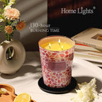 HomeLights Scented Candles | Large Jar 34 Oz Natural Soy Candle | 130 hrs Long-Lasting with 3 Wicks | Bohemian Natural for Home Decor | Gifts for Mom & Women, Coral Paradise