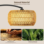 Arc Floor Lamp for Living Room, Rattan Boho Floor Lamp with Remote Control, Black Standing Lamp with 3 Color Temperatures & Dimmable LED Bulb, Tall Lamp for Bedroom, Over Couch Arched Reading Light