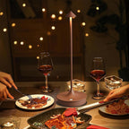 Cordless Table Lamps Rechargeable, LED Desk Lamp 4000mAh Battery Operated Outdoor Waterproof Portable Touch Dimmable Table Light for Patio/Restaurant/Bar/Indoor (Brown-1PC)