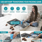 26 Pack Vacuum Storage Bags with Portable Rechargeable Wireless Electric Pump, Vacuum Seal Space Saver Bags for Clothing, Pillows, Blanket, Bedding, Comforters