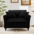 ERYE Living Room Accent Chair, Modern Corduroy Upholstered Chair Wider Seat Cushion Leisure Armchair W/2 Pillows and Removable Cover for Home Apartment,Bedroom,Office