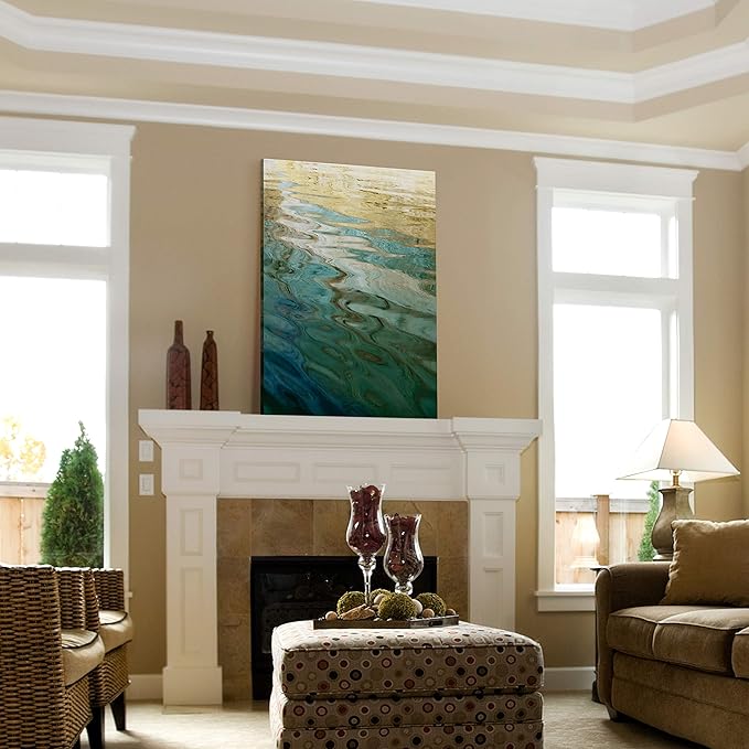 Renditions Gallery Canvas Nature Wall Art Romantic Paintings & Prints Serene Ethereal Lake Glam Modern Wall Hanging Artwork Decorations for Bedroom Dining Office Kitchen - 24"x36" LT06