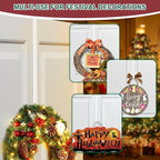 15" Reversible Wreath Hanger for Front Door, Fits Most Doors up to 1-3/4", Heavy Duty Steel Over The Door Hooks Hold up to 80 LBS for Spring & Easter Wreaths, Seasonal Door Decor (White 1 Pack)