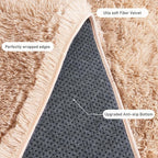 Camel Rugs for Bedroom, Soft Shaggy Modern Shag 4x6 Area Rug for Living Room, Upgrade Non-Slip Plush Fluffy Carpet for Kids Boys Girls Room Home Decor Aesthetic