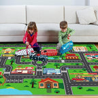 Kids Carpet Car Play Rug, City Life Traffic Road Kids Rug Playmat,Non Slip Children Educational Game Car Mat Area Rug for Playroom Baby Toddler Boys Bedroom Classroom (78.7X59 INCH, Style 1)