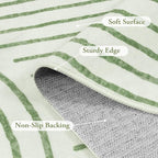 Lahome Abstract 6x9 Area Rugs, Soft Boho Rug for Living Room Bedroom, Ultra-Thin Non Slip Boho Green Washable Throw Carpet for Dining Room Office, Green