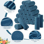 Shimeyao 24 Packs Fleece Throw Blanket Soft Warm Lightweight Fleece Blanket Cozy Throw Bulk for Home Bed Couch Sofa Office Wedding Gifts Suitable for Seasons, 50 x 60 Inches(Dusty Blue)