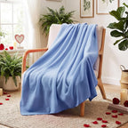 Shimeyao 24 Packs Fleece Throw Blanket Soft Warm Lightweight Fleece Blanket Cozy Throw Bulk for Home Bed Couch Sofa Office Wedding Gifts Suitable for Seasons, 50 x 60 Inches(Clear Blue)